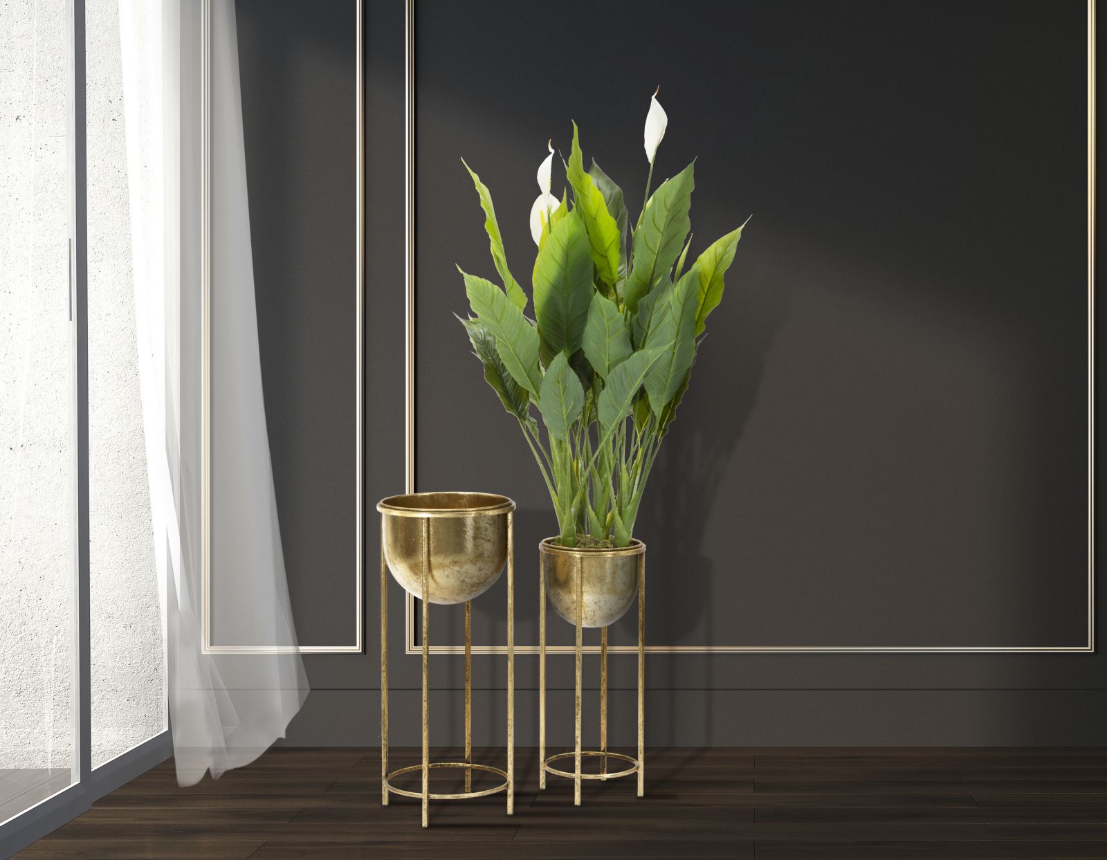 P/FIORI GLAM COPPIA CM Ø 27X62-21,5X52 stile GLAM - immagine 10