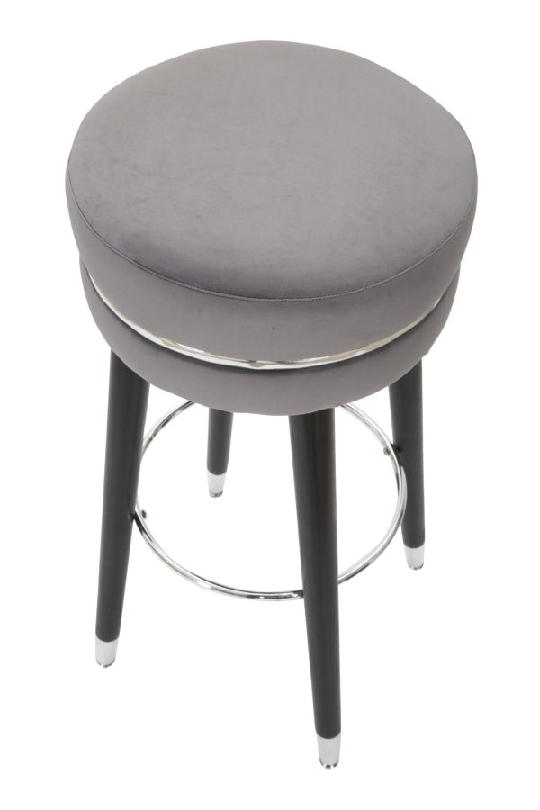 SGABELLO BAR PARIS GRIGIO/SILVER CM Ø 35X74 stile GLAM - immagine 4