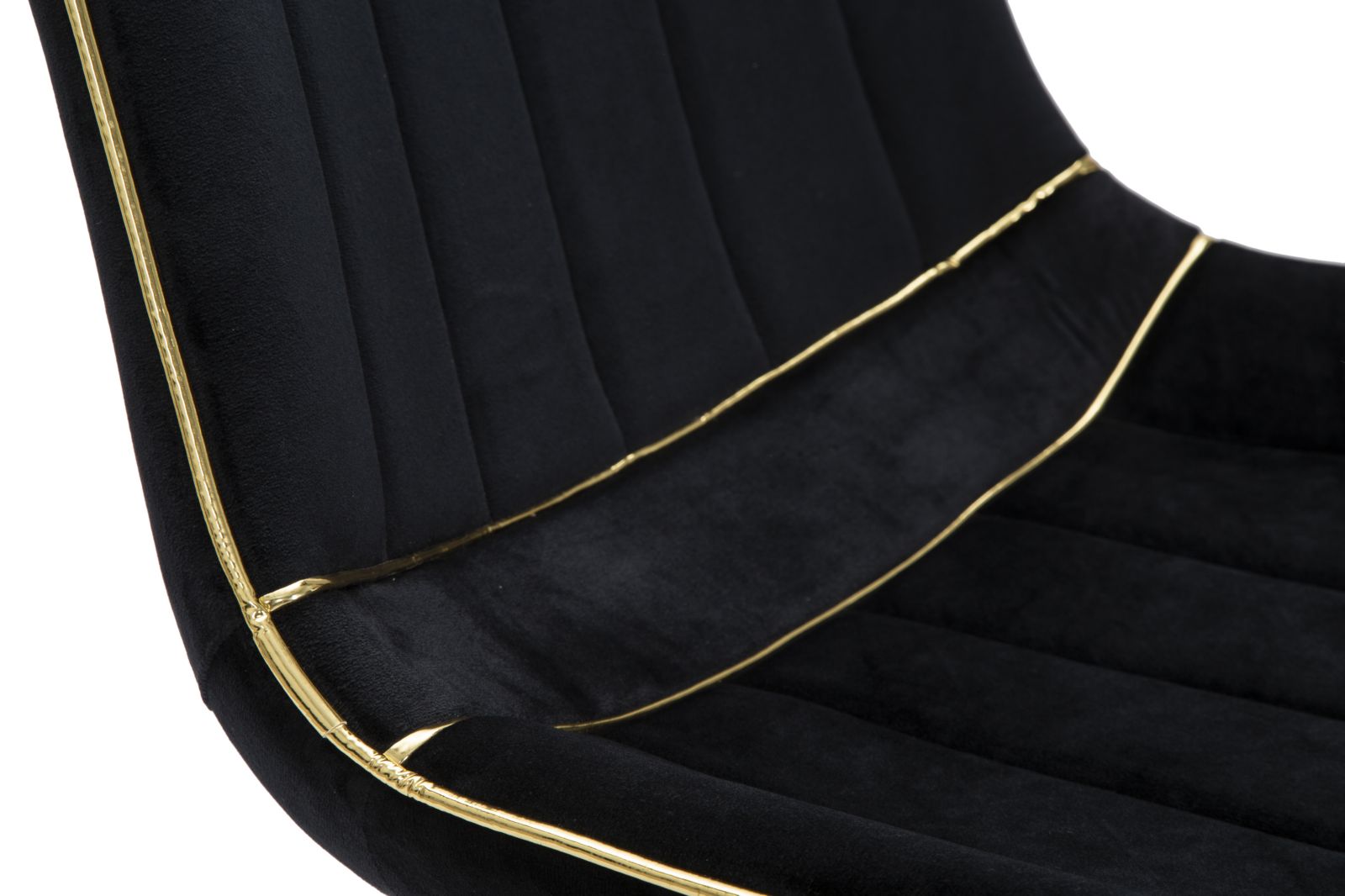 SEDIA PARIS NERA/GOLD SET 2 PZ CM 51X59X79 stile GLAM - immagine 7