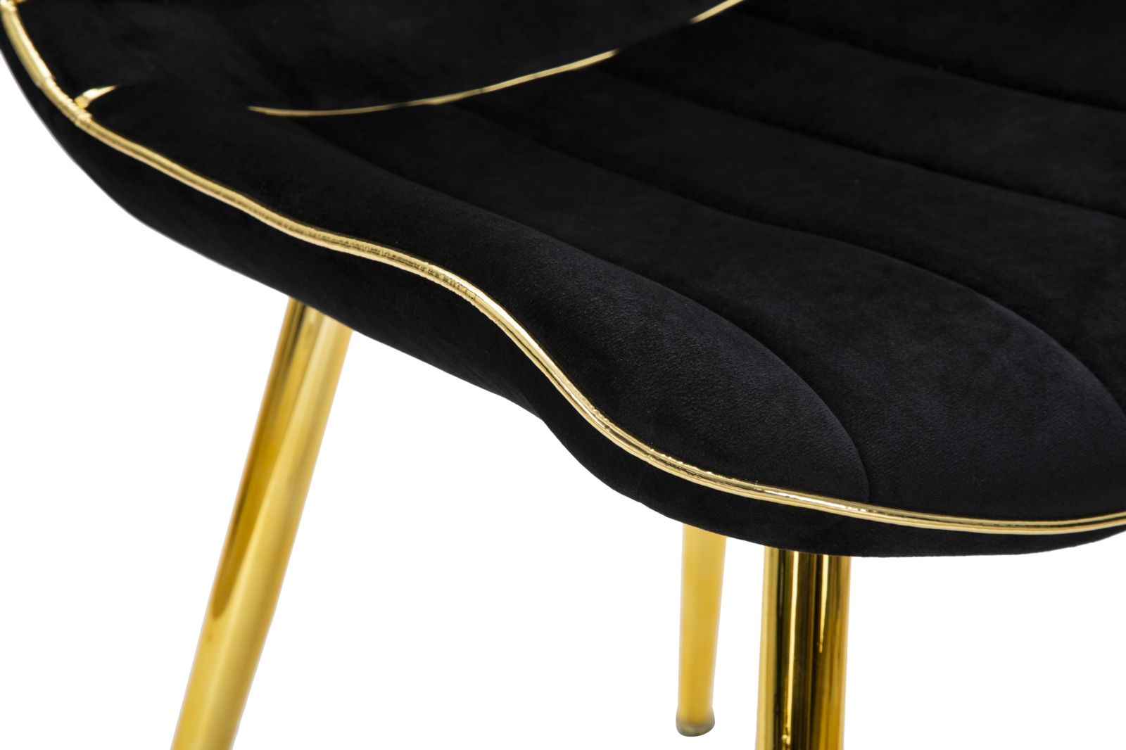 SEDIA PARIS NERA/GOLD SET 2 PZ CM 51X59X79 stile GLAM - immagine 8