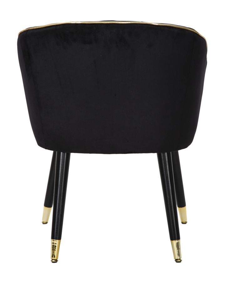 POLTRONA PARIS NERA/GOLD CM 62X58X78 stile GLAM - immagine 4