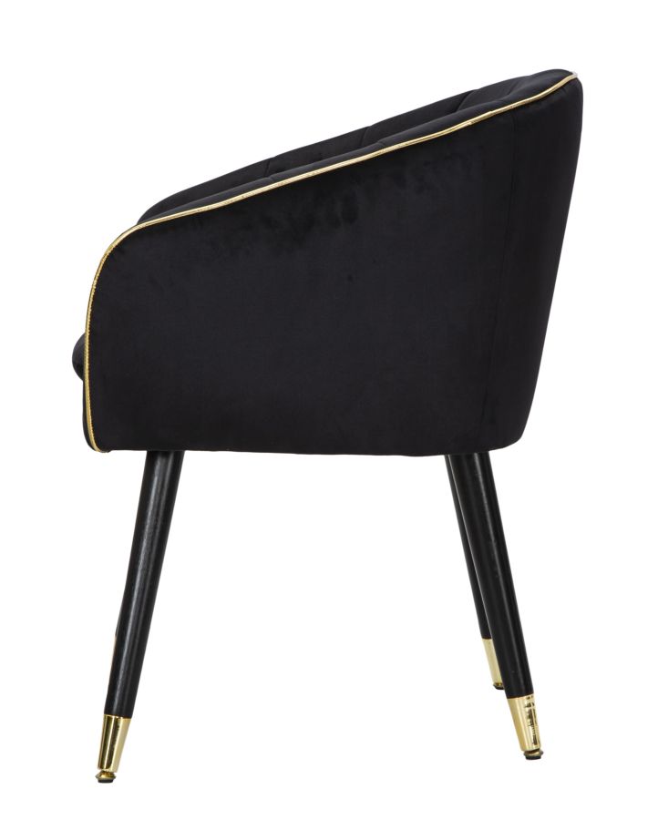 POLTRONA PARIS NERA/GOLD CM 62X58X78 stile GLAM - immagine 5