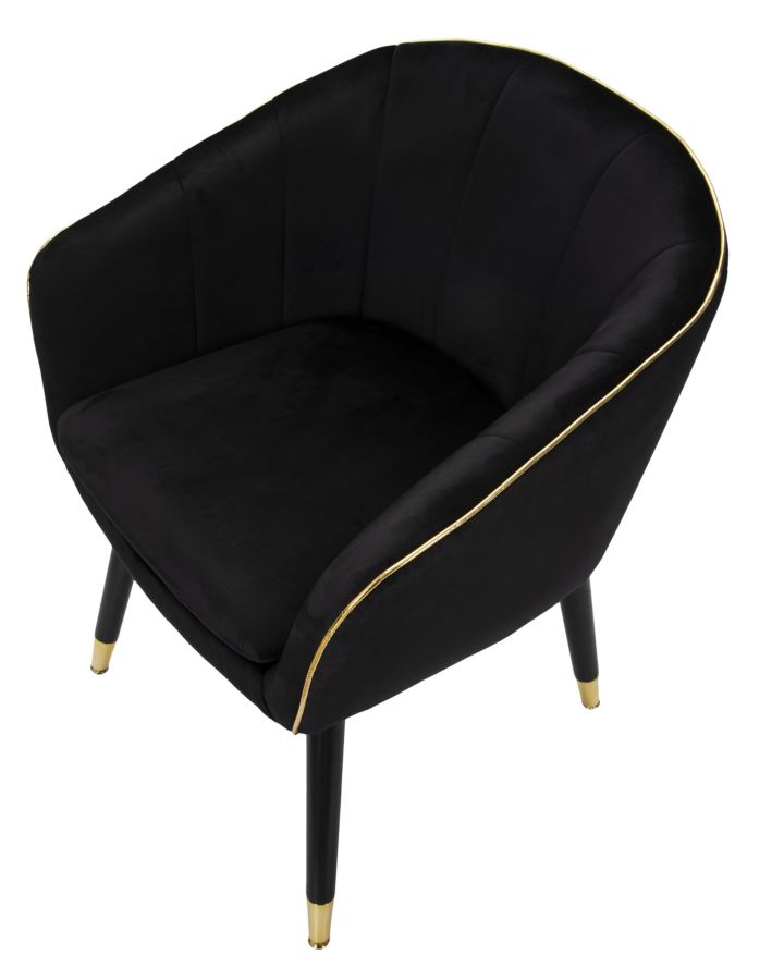 POLTRONA PARIS NERA/GOLD CM 62X58X78 stile GLAM - immagine 6