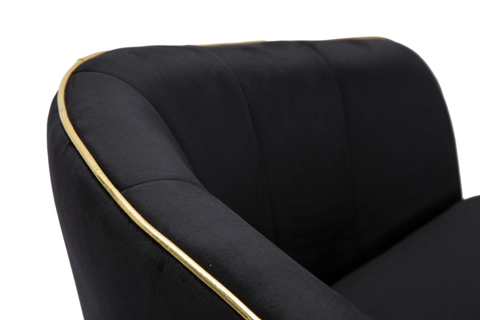 POLTRONA PARIS NERA/GOLD CM 62X58X78 stile GLAM - immagine 8