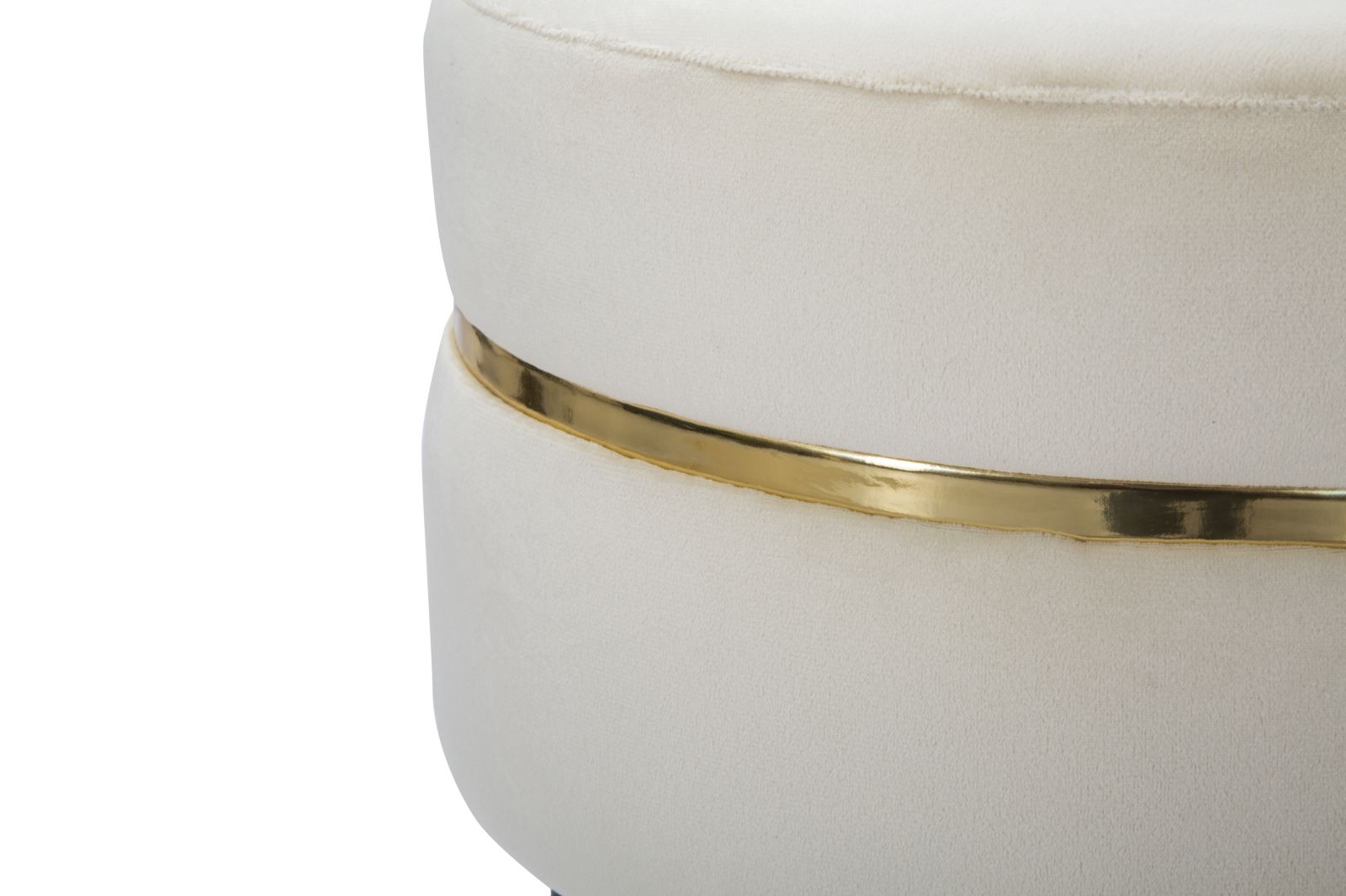 SGABELLO PARIS CREMA/GOLD CM Ø 35X40,5 stile GLAM - immagine 4