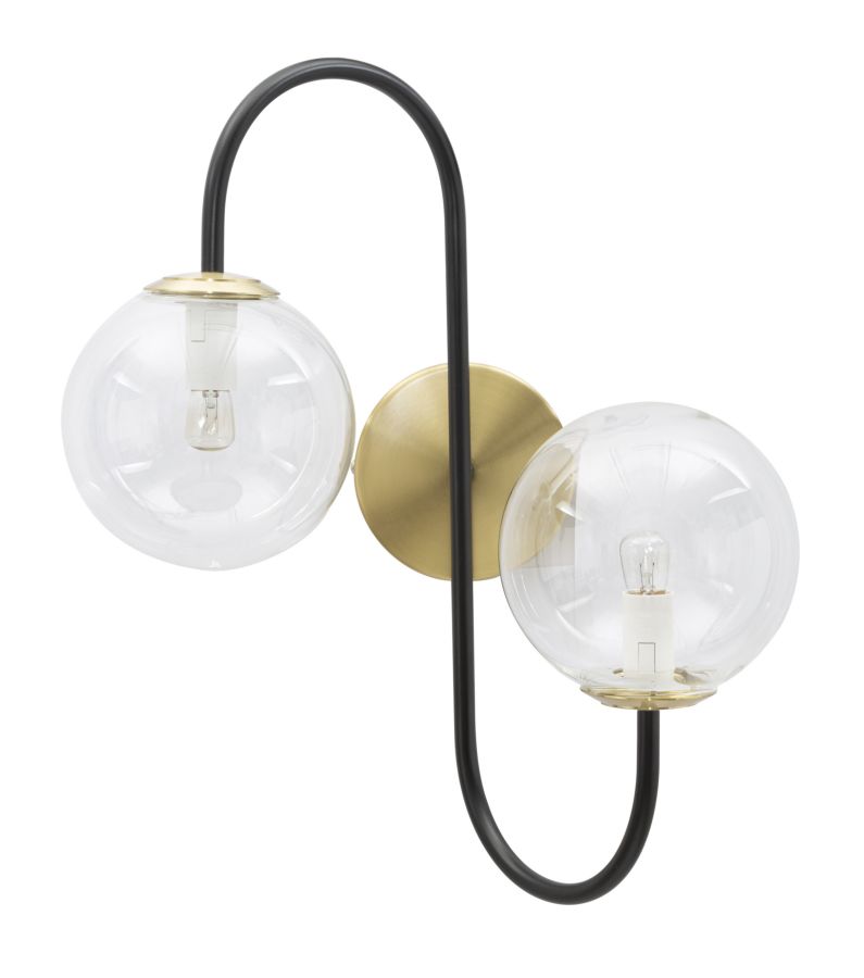 LAMPADA DA MURO IRON BLACK CM 36x24x45 stile GLAM - immagine 2