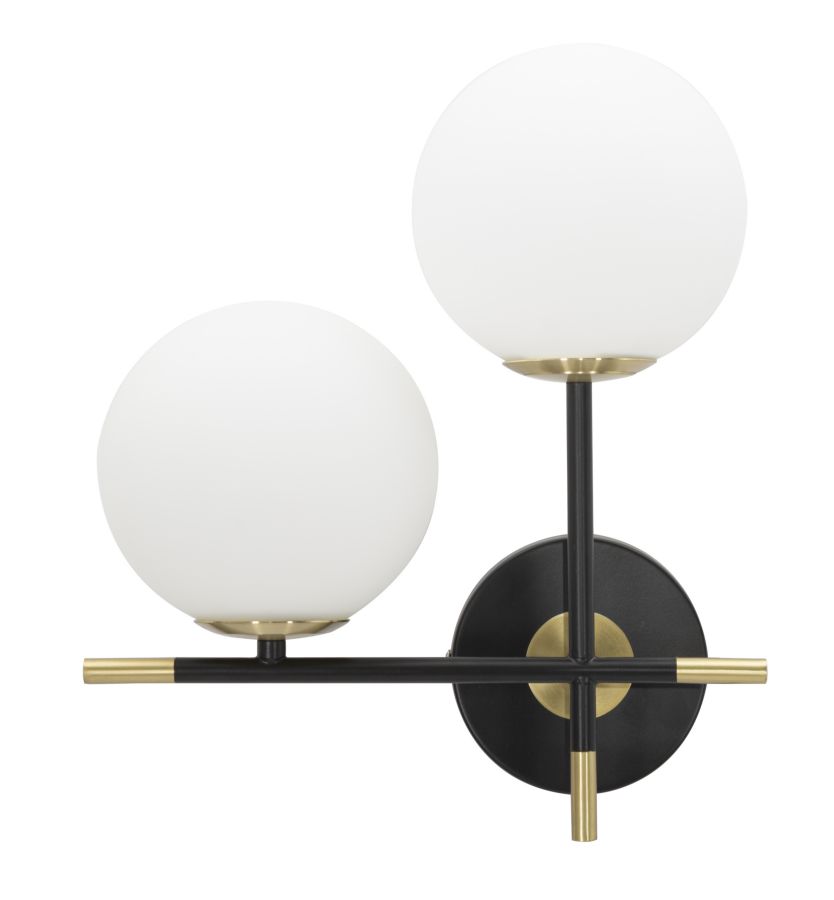 LAMPADA DA MURO DARKY DOUBLE CM 30x17x35 stile GLAM - immagine 2