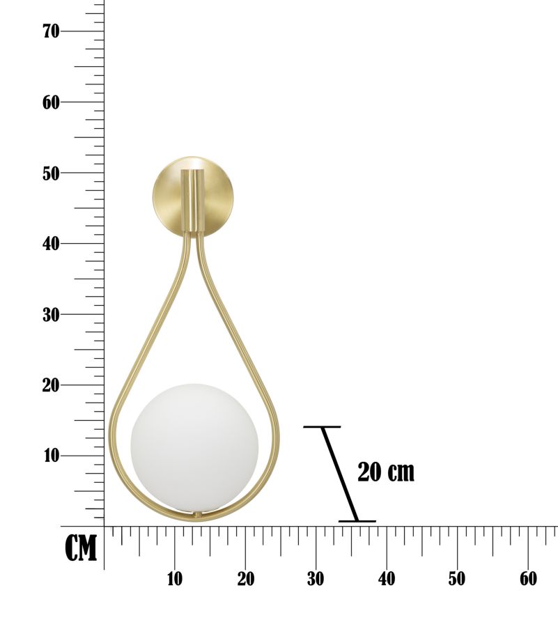 LAMPADA DA MURO GLAMY DROP CM 24x20x52 stile GLAM - immagine 8