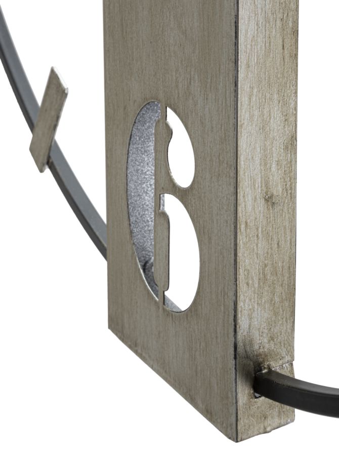 OROLOGIO DA MURO SILVERY CM 61X4,5X63 stile GLAM - immagine 3