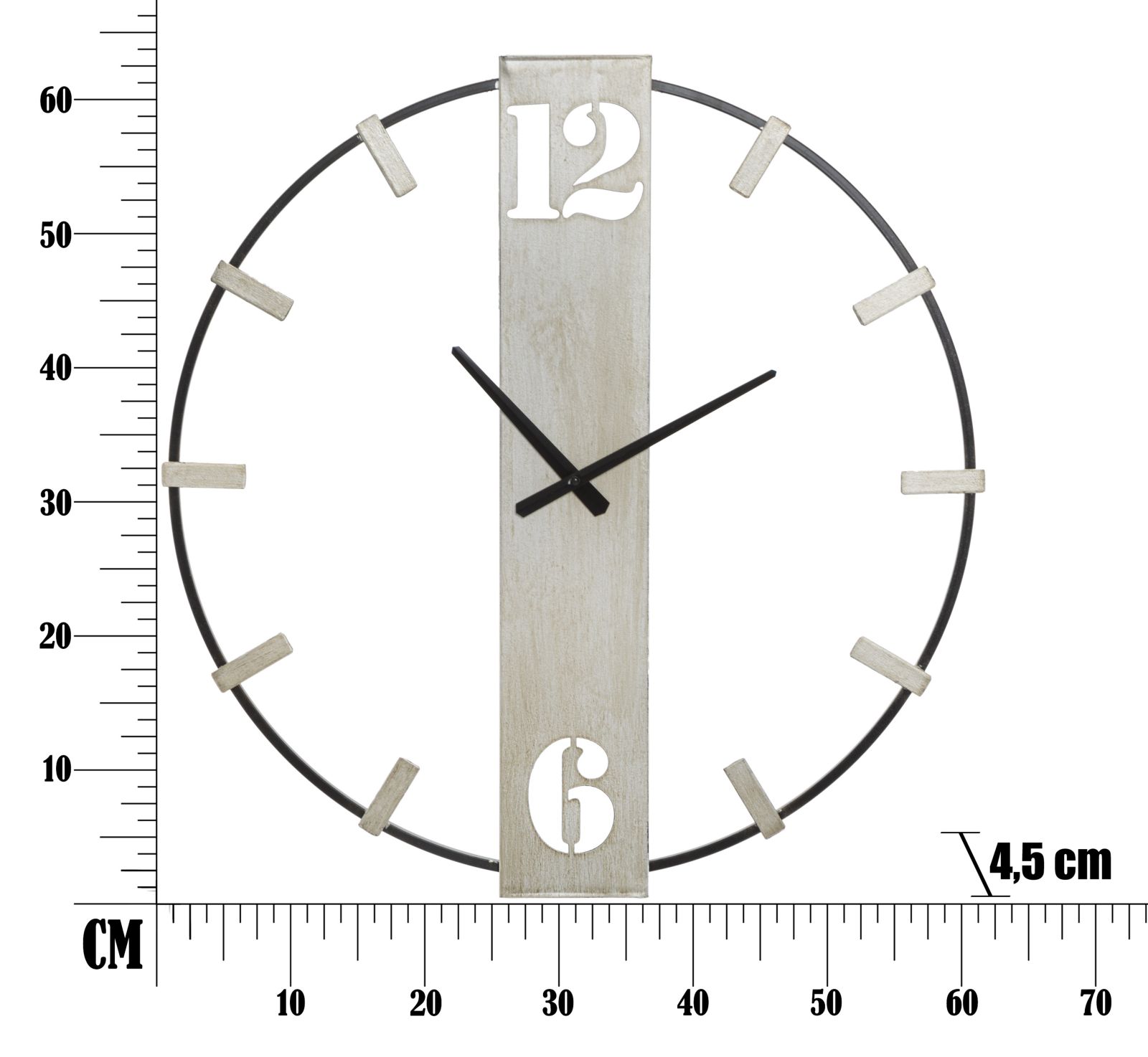 OROLOGIO DA MURO SILVERY CM 61X4,5X63 stile GLAM - immagine 8