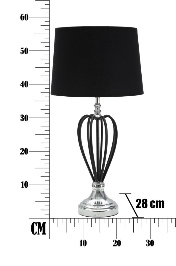 LAMPADA DA TAVOLO DARKY SILVER CM Ø 28X56 stile GLAM - immagine 8