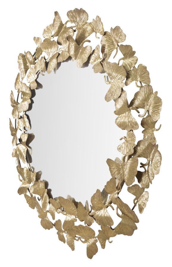 SPECCHIO FOGLIE ROUND CM Ø 87X2,5 stile GLAM - immagine 4