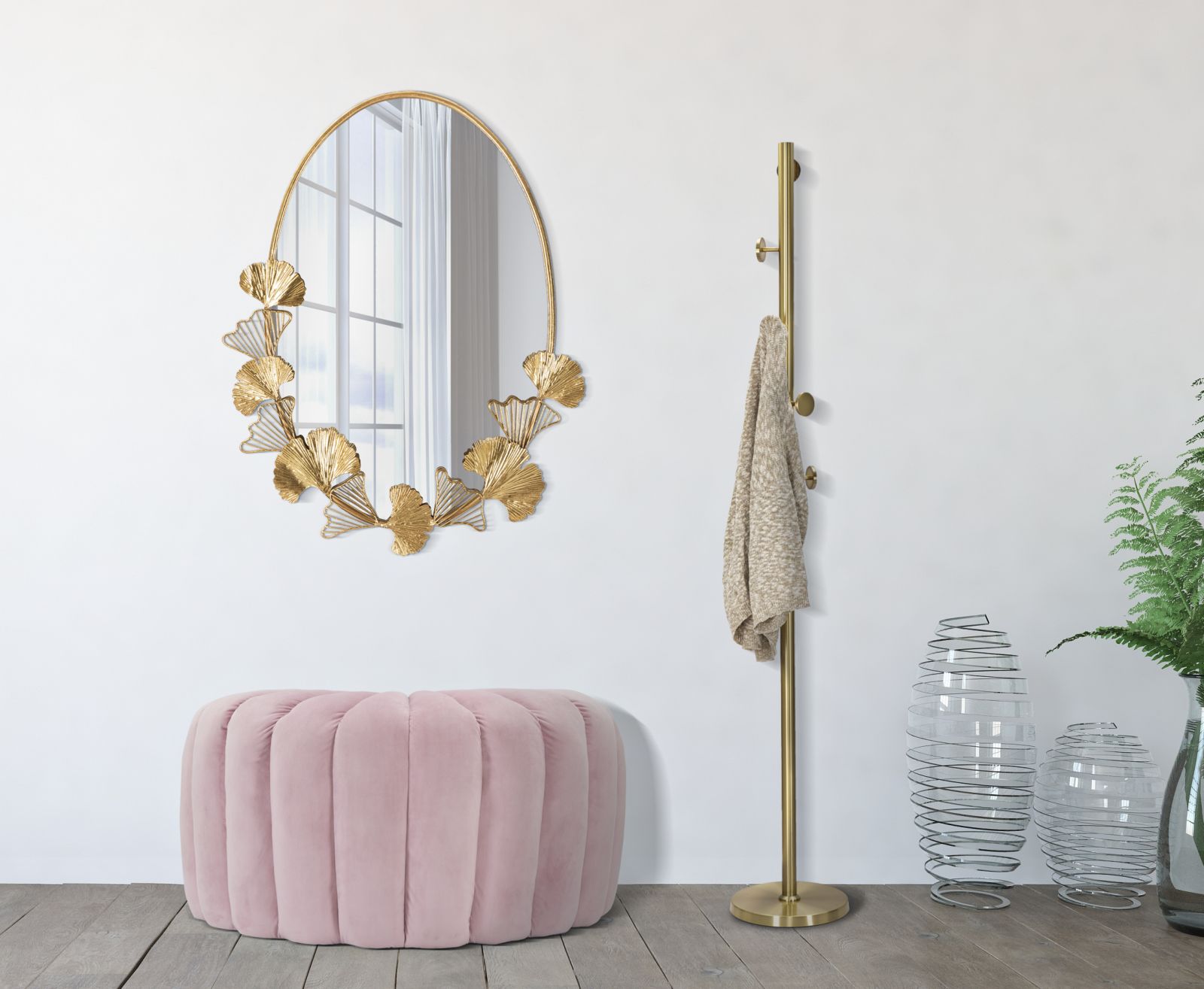 SPECCHIO LITTLE LEAF CM 61,5X3X78 stile GLAM - immagine 5