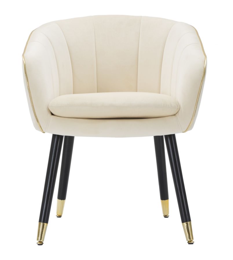 POLTRONA PARIS CREMA/GOLD CM 62X58X78 stile GLAM - immagine 3