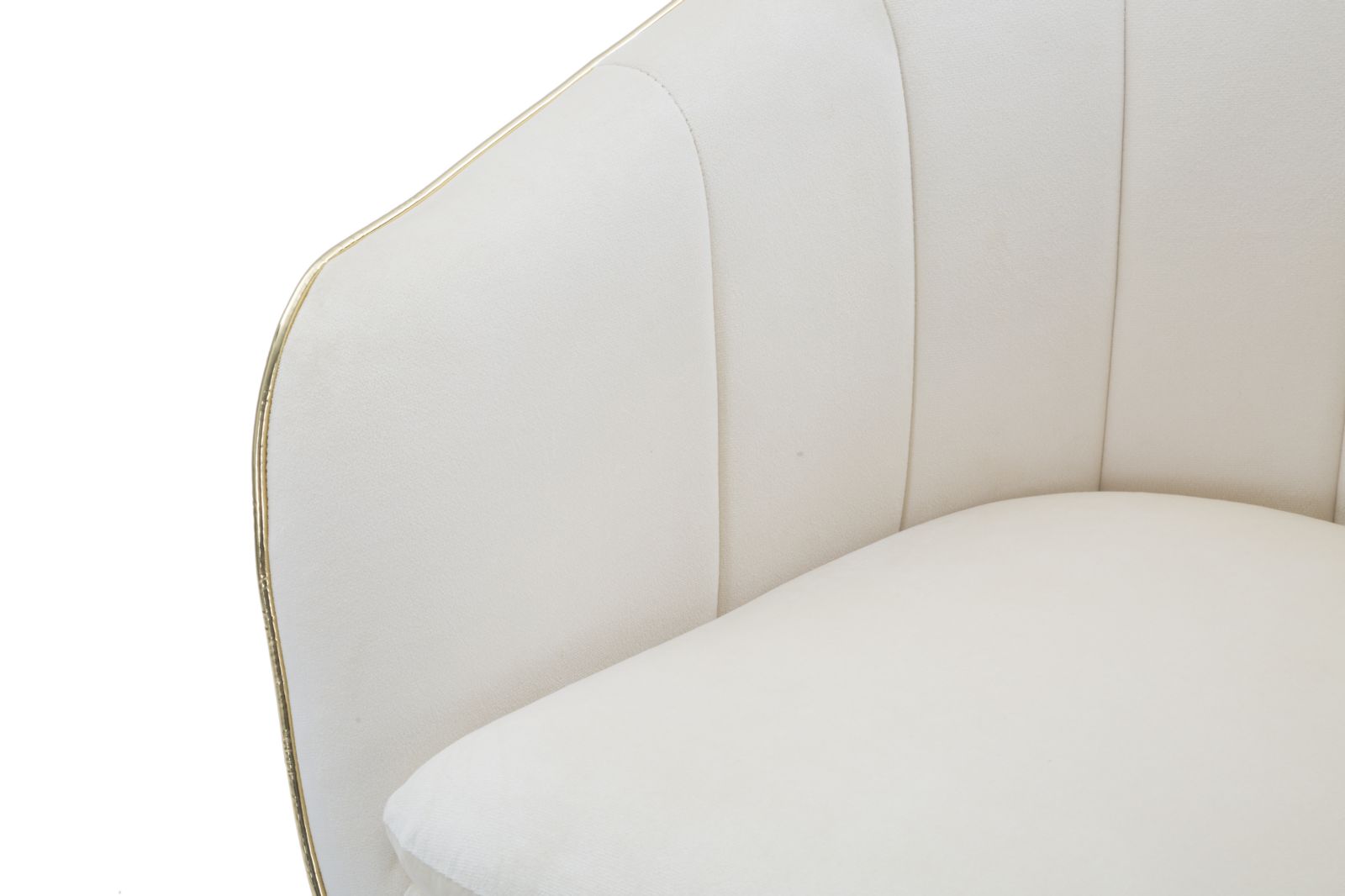 POLTRONA PARIS CREMA/GOLD CM 62X58X78 stile GLAM - immagine 6