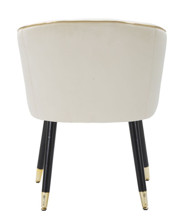 POLTRONA PARIS CREMA/GOLD CM 62X58X78 stile GLAM - immagine 8