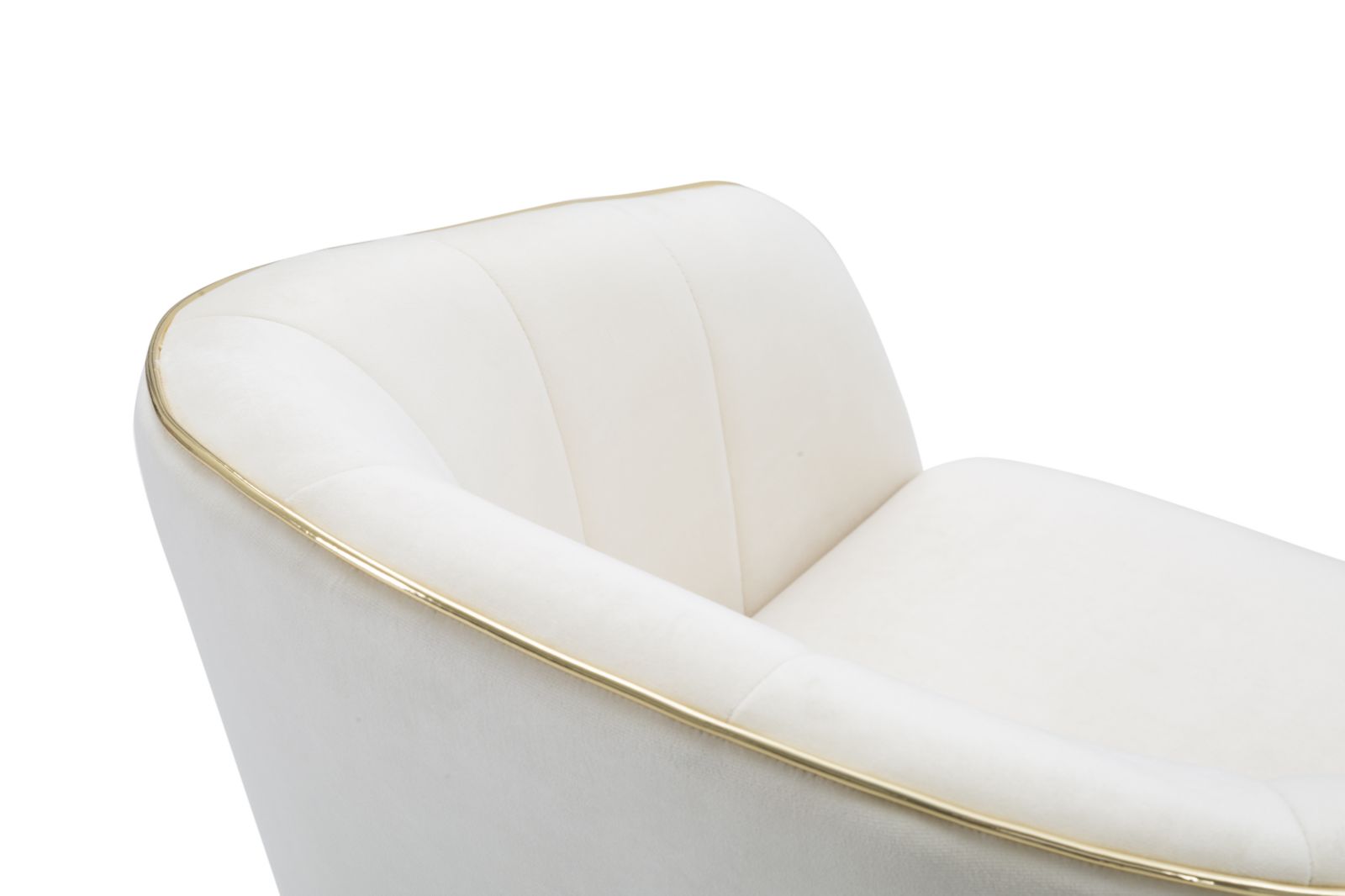 POLTRONA PARIS CREMA/GOLD CM 62X58X78 stile GLAM - immagine 9