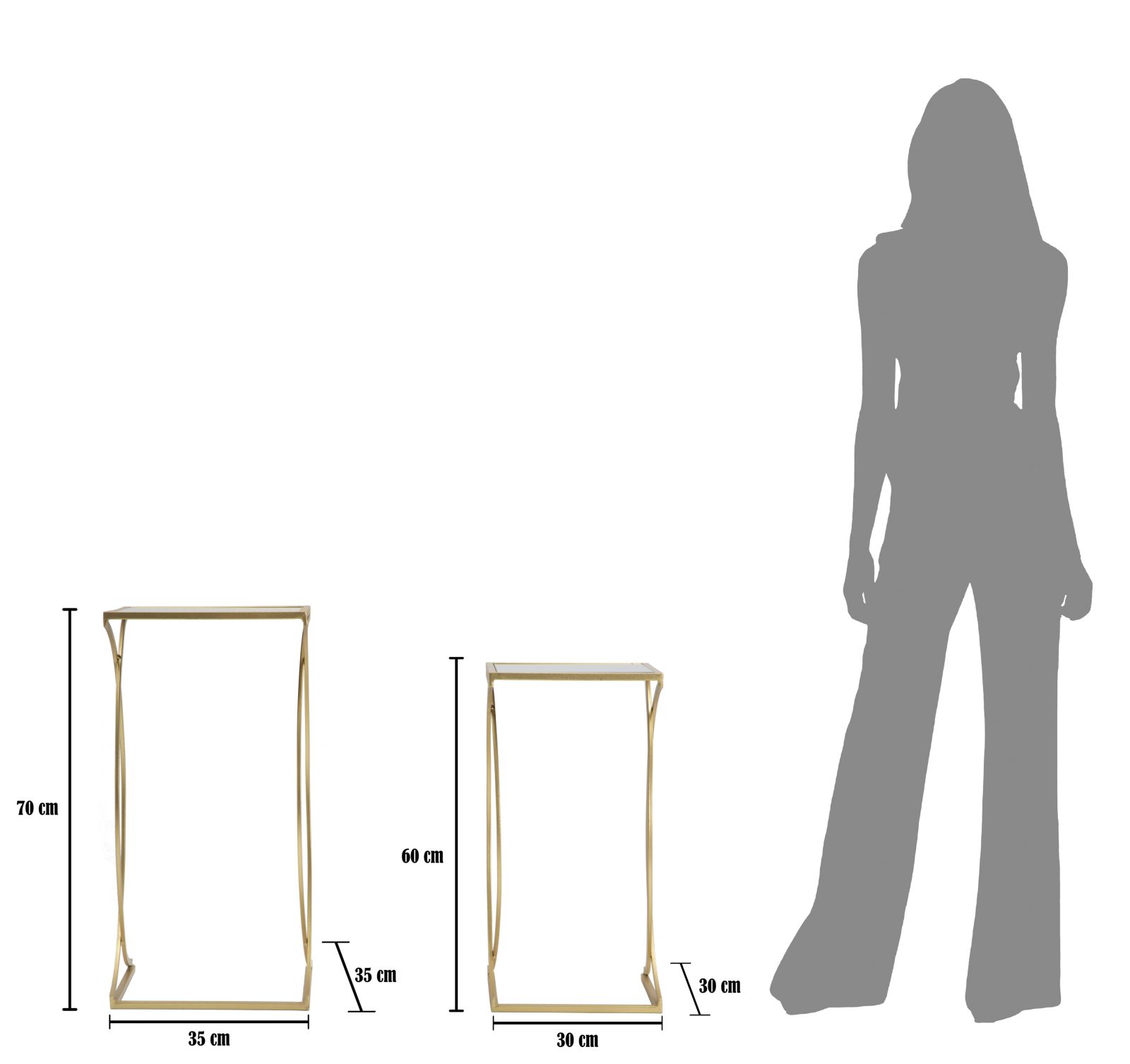 P/TELEFONO SIOMPLY COPPIA CM 35X35X70-30X30X60 stile GLAM - immagine 9