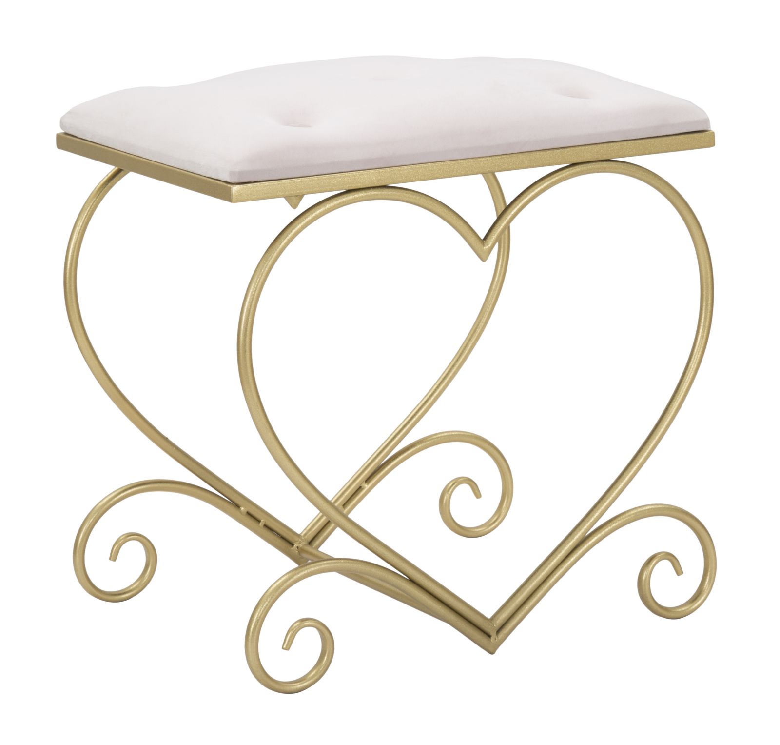 SGABELLO HEART ROSA CM 50X37,5X51,5 stile GLAM - immagine 2