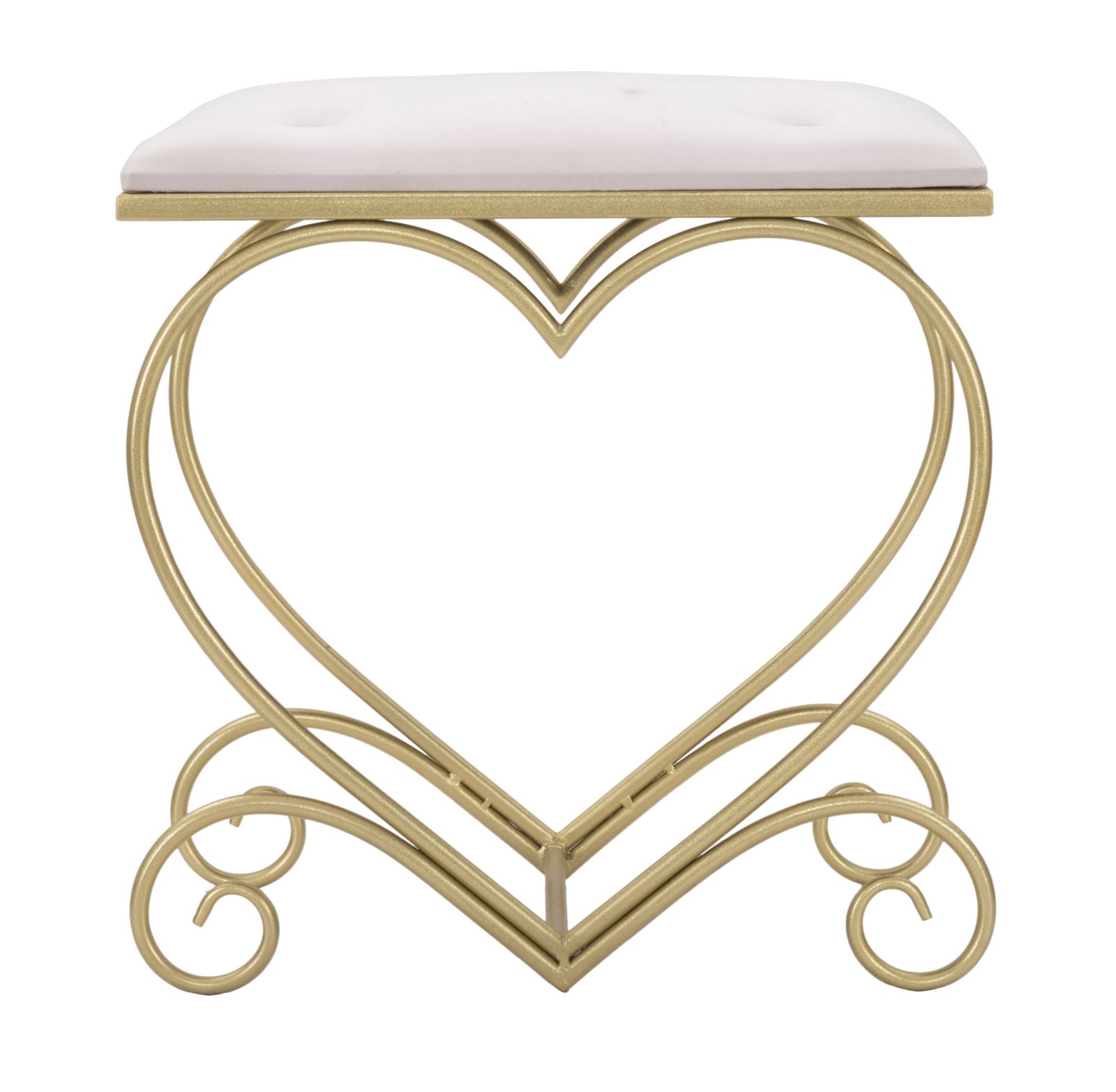 SGABELLO HEART ROSA CM 50X37,5X51,5 stile GLAM - immagine 3