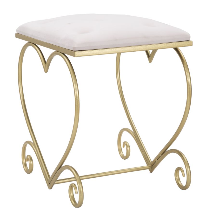 SGABELLO HEART ROSA CM 50X37,5X51,5 stile GLAM - immagine 4