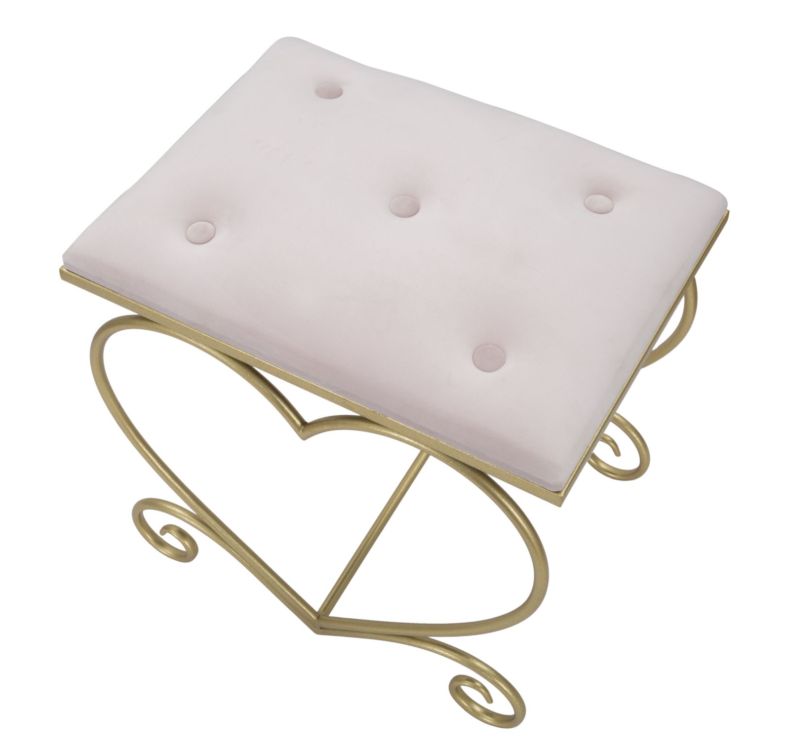 SGABELLO HEART ROSA CM 50X37,5X51,5 stile GLAM - immagine 5