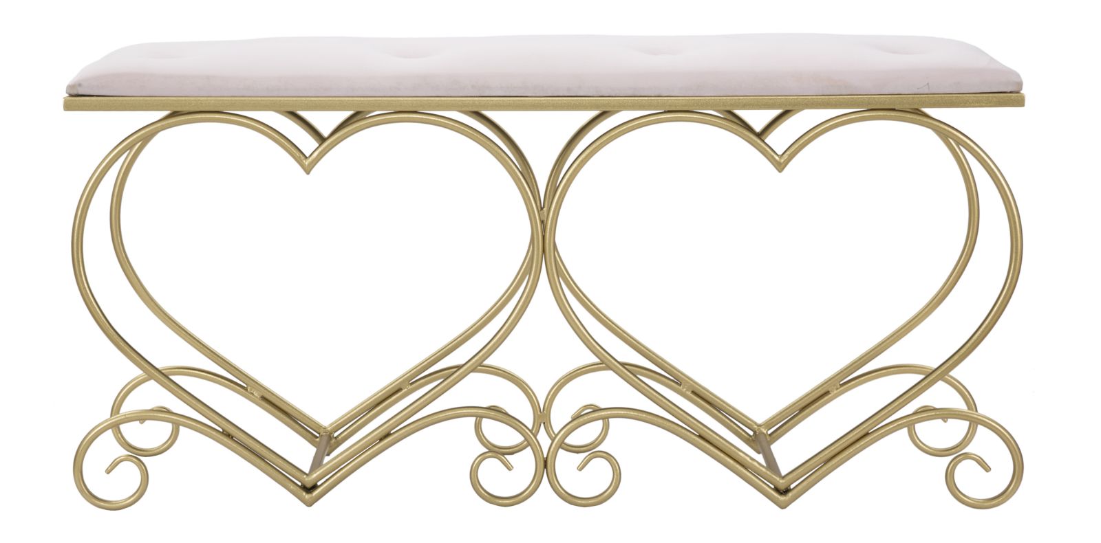 PANCA HEART ROSA CM 105X37,5X51,5 stile GLAM - immagine 3
