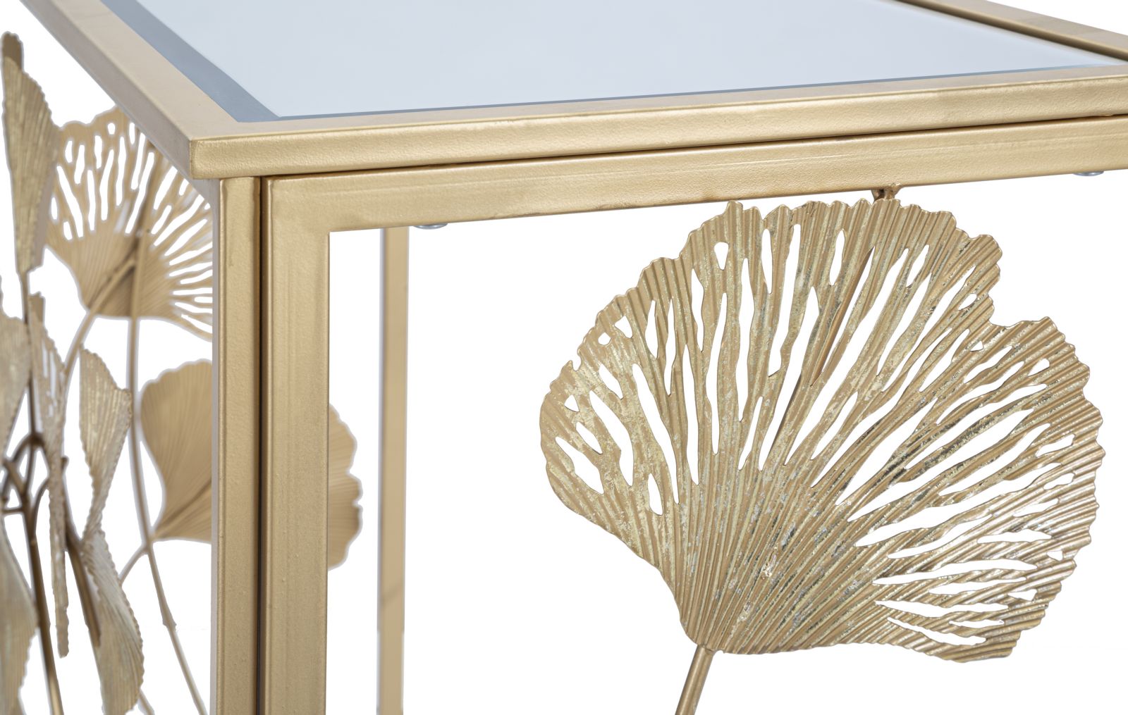 CONSOLE IN FERRO LEAF CM 108X36,5X80 stile GLAM - immagine 8