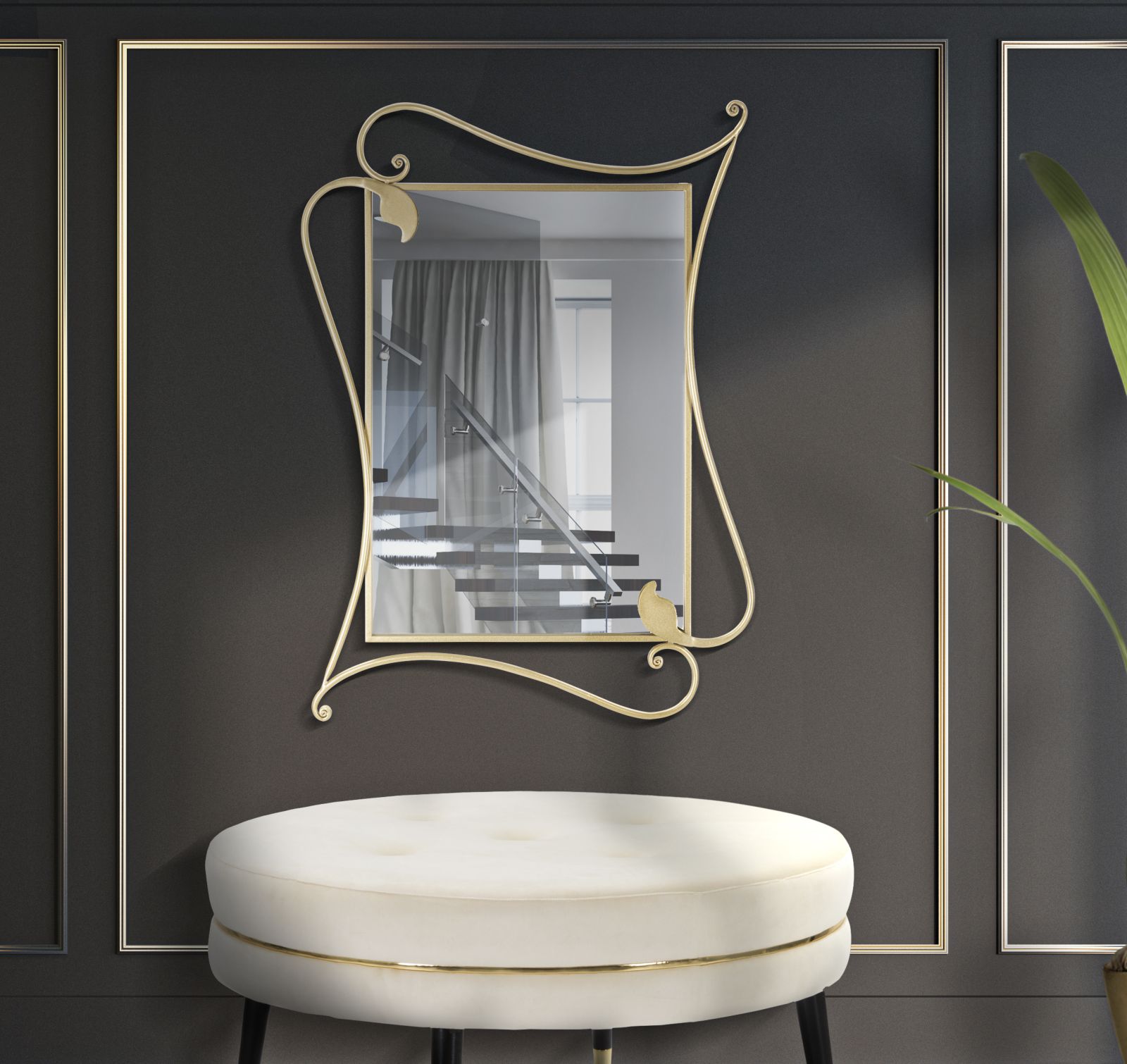 SPECCHIO PETAL CM 80X4X110 stile GLAM - immagine 5
