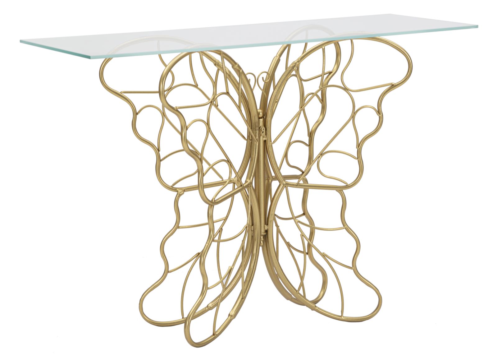 CONSOLE BUTTERFLY CM 110X40X76 stile GLAM - immagine 2