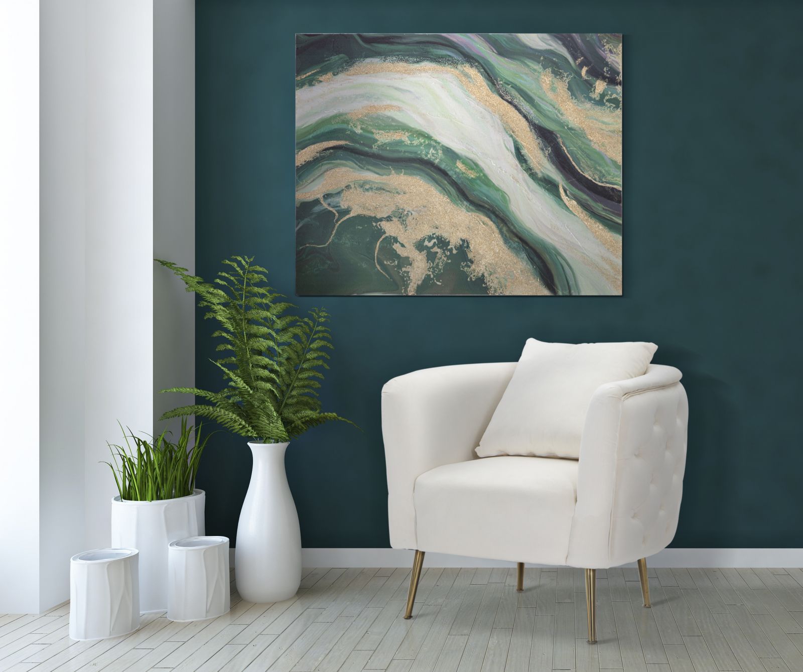 DIPINTO SU TELA GREENERY CM 80X2,8X100 stile GLAM - immagine 6