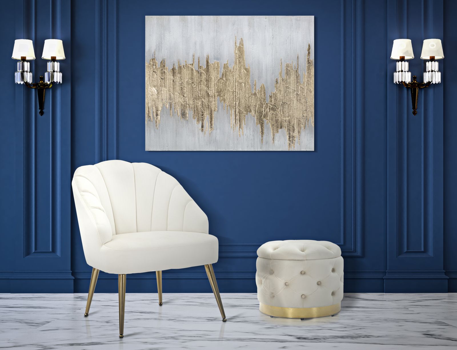 DIPINTO SU TELA GOLDAGE CM 100X2,8X80 stile GLAM - immagine 6
