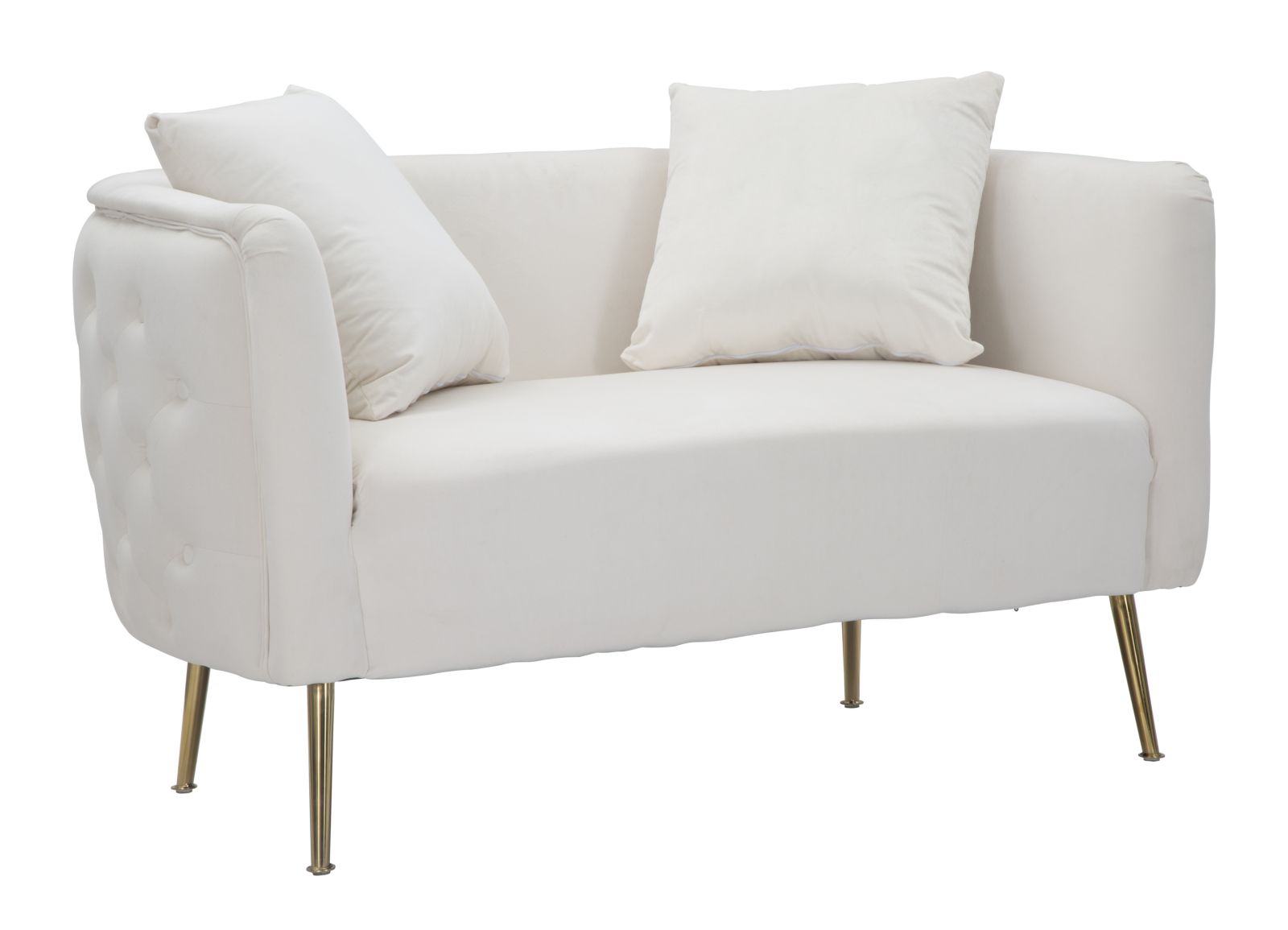 DIVANETTO BUCAREST CREMA CM 127X74X73 stile GLAM - immagine 2