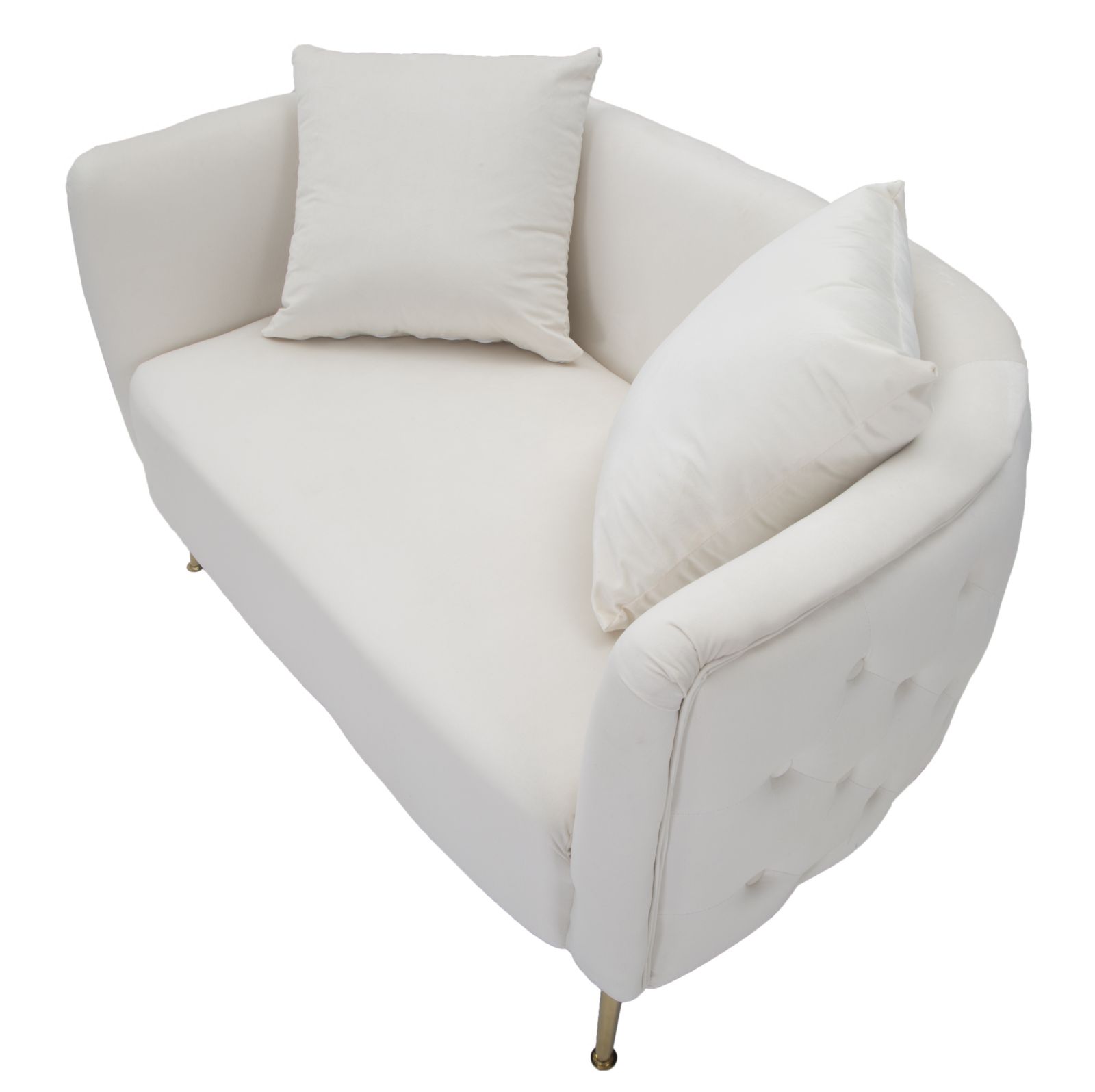 DIVANETTO BUCAREST CREMA CM 127X74X73 stile GLAM - immagine 5