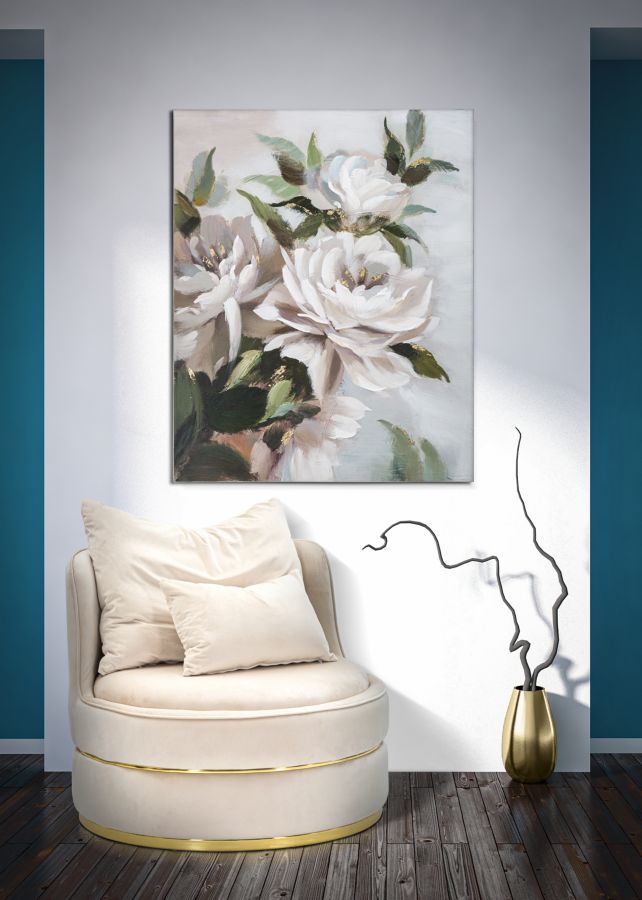 DIPINTO SU TELA FLOWER&LEAF CM 100X3,7X80 stile GLAM - immagine 6