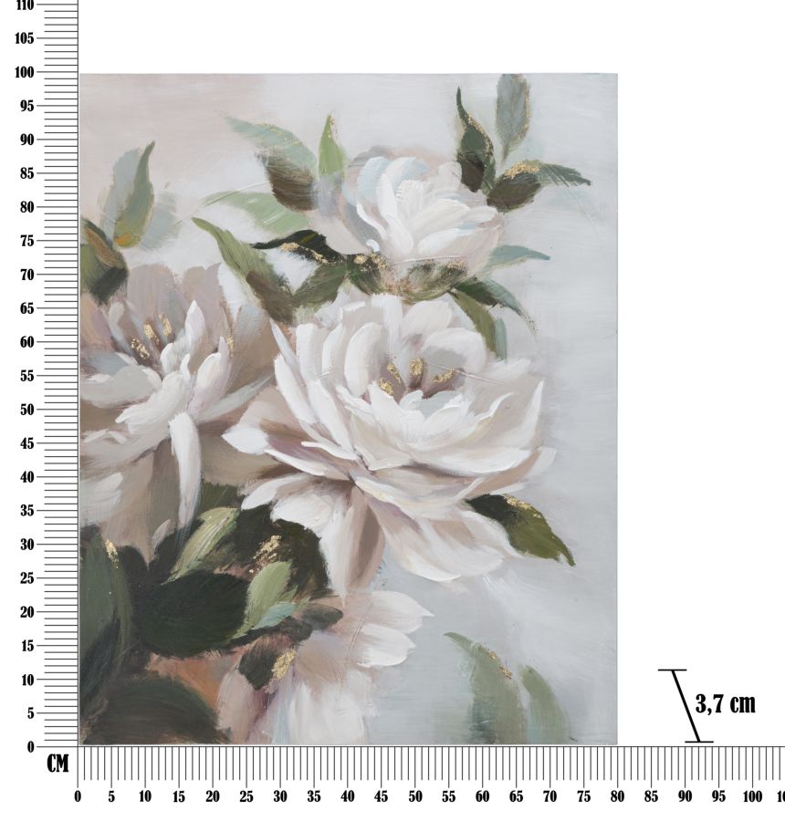 DIPINTO SU TELA FLOWER&LEAF CM 100X3,7X80 stile GLAM - immagine 7