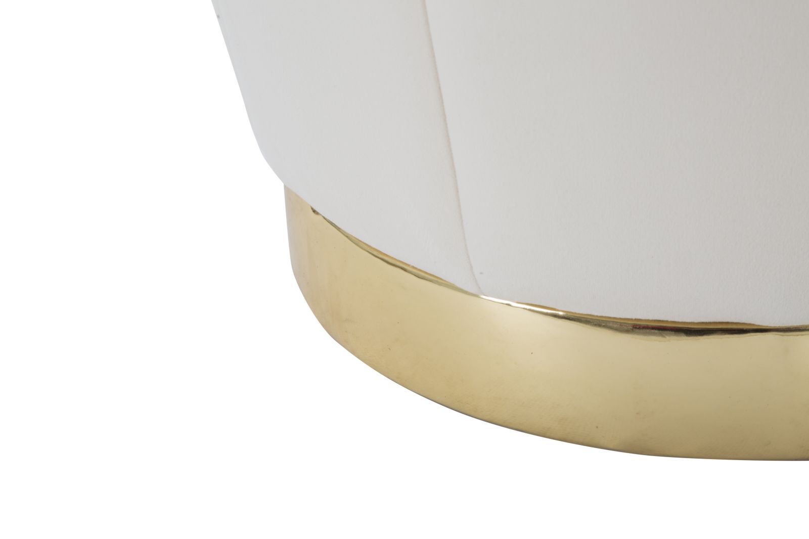 PUFF/CONTENITORE PARIS CREMA/GOLD CM Ø 43X43 stile GLAM - immagine 4