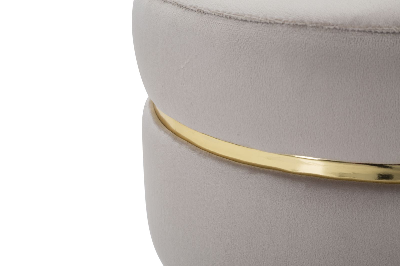 SGABELLO PARIS GRIGIO/GOLD CM Ø 35X40,5 stile GLAM - immagine 5