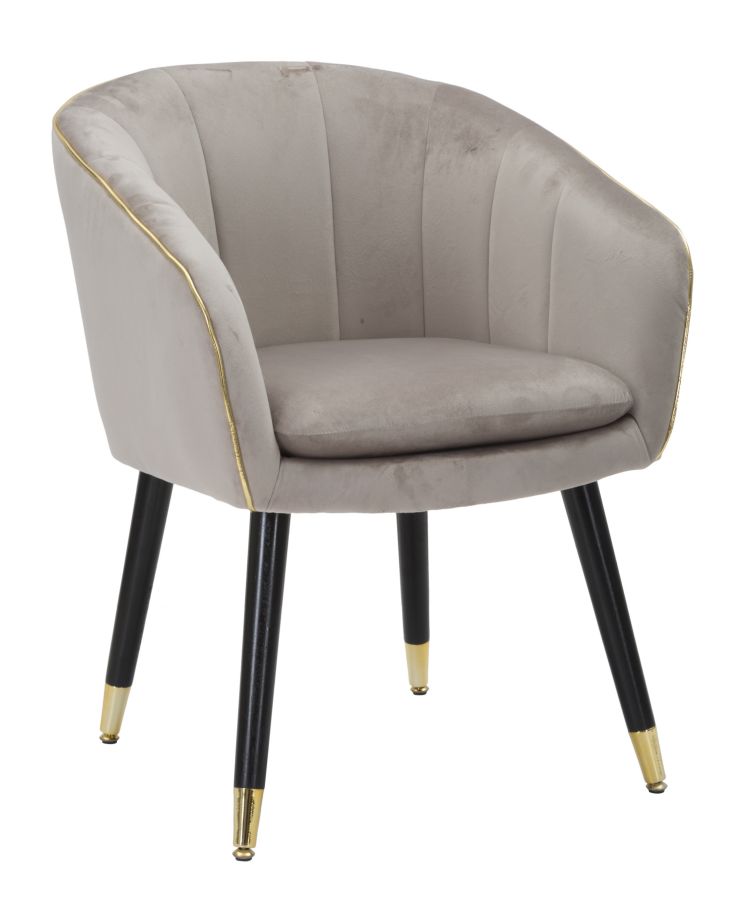 POLTRONA PARIS GRIGIA/GOLD CM 62X58X78 stile GLAM - immagine 2
