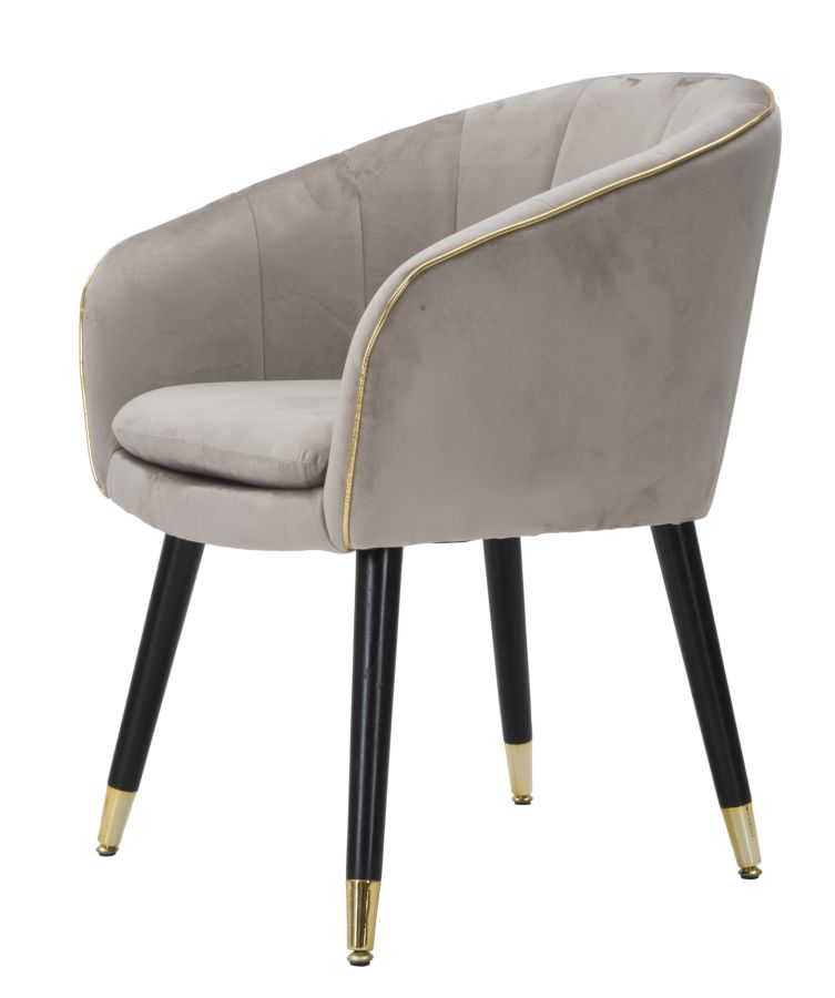 POLTRONA PARIS GRIGIA/GOLD CM 62X58X78 stile GLAM - immagine 4