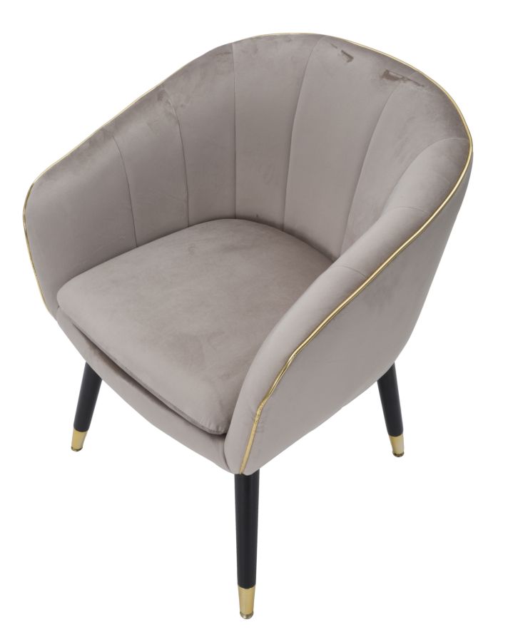 POLTRONA PARIS GRIGIA/GOLD CM 62X58X78 stile GLAM - immagine 6