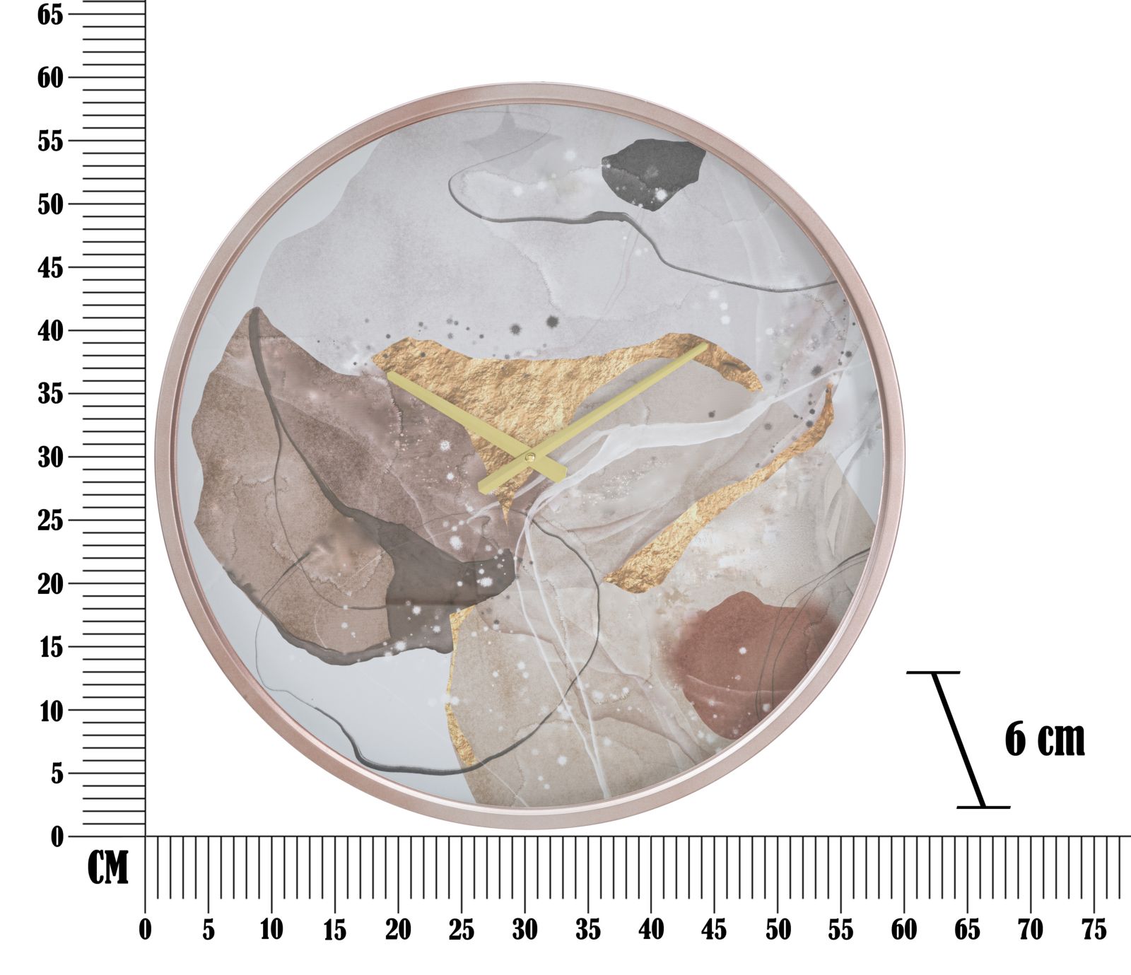 OROLOGIO DA MURO ART PINK CM Ø 60X6 stile GLAM - immagine 7