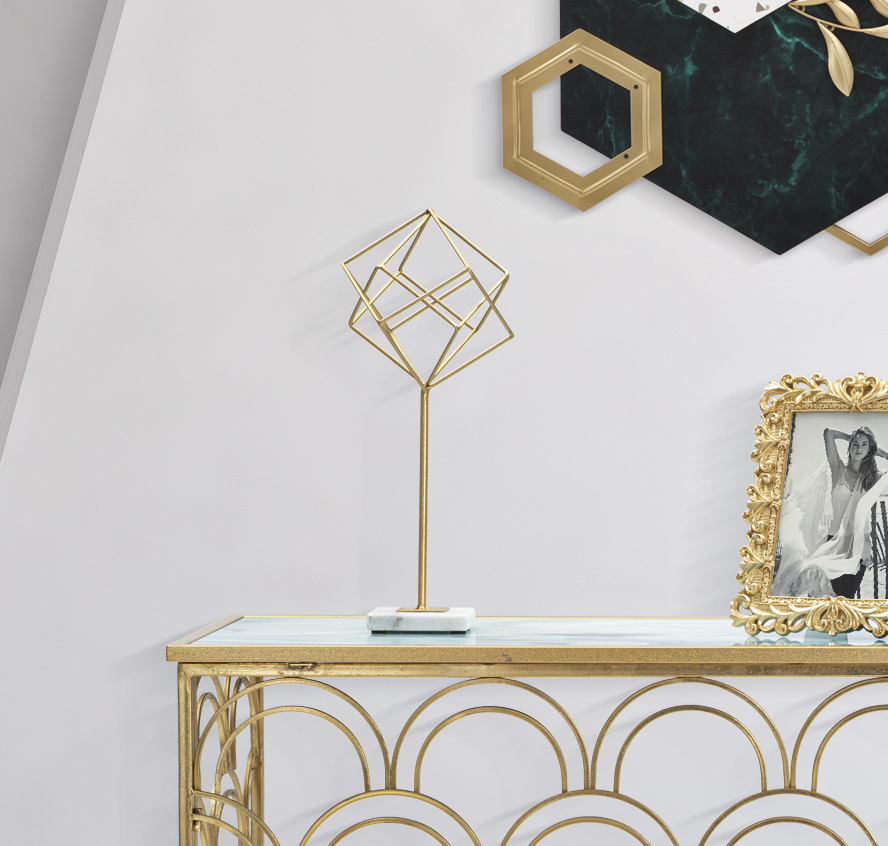 SCULTURA CUBE CM 16X18X41,5 stile GLAM - immagine 6