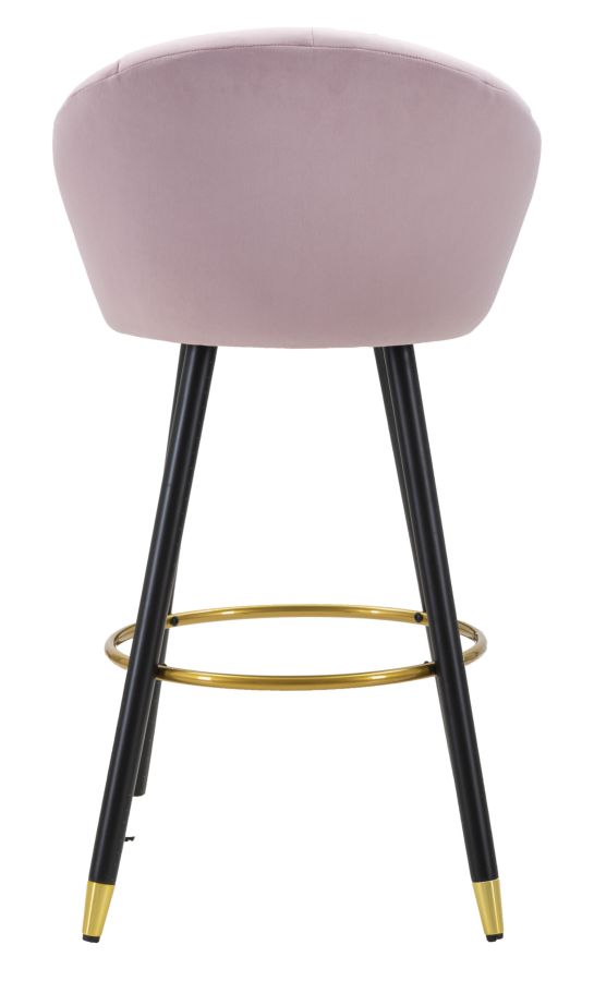 SGABELLO BAR PRAGUE ROSA CM 55X56X104 stile GLAM - immagine 8