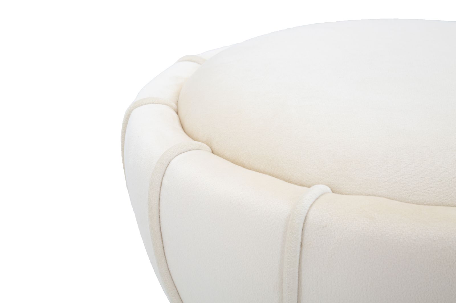 SGABELLO FLOWER CM CREMA CM Ø 40X44 stile GLAM - immagine 4