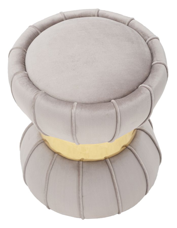 SGABELLO FLOWER CM GRIGIO CM Ø 40X44 stile GLAM - immagine 3