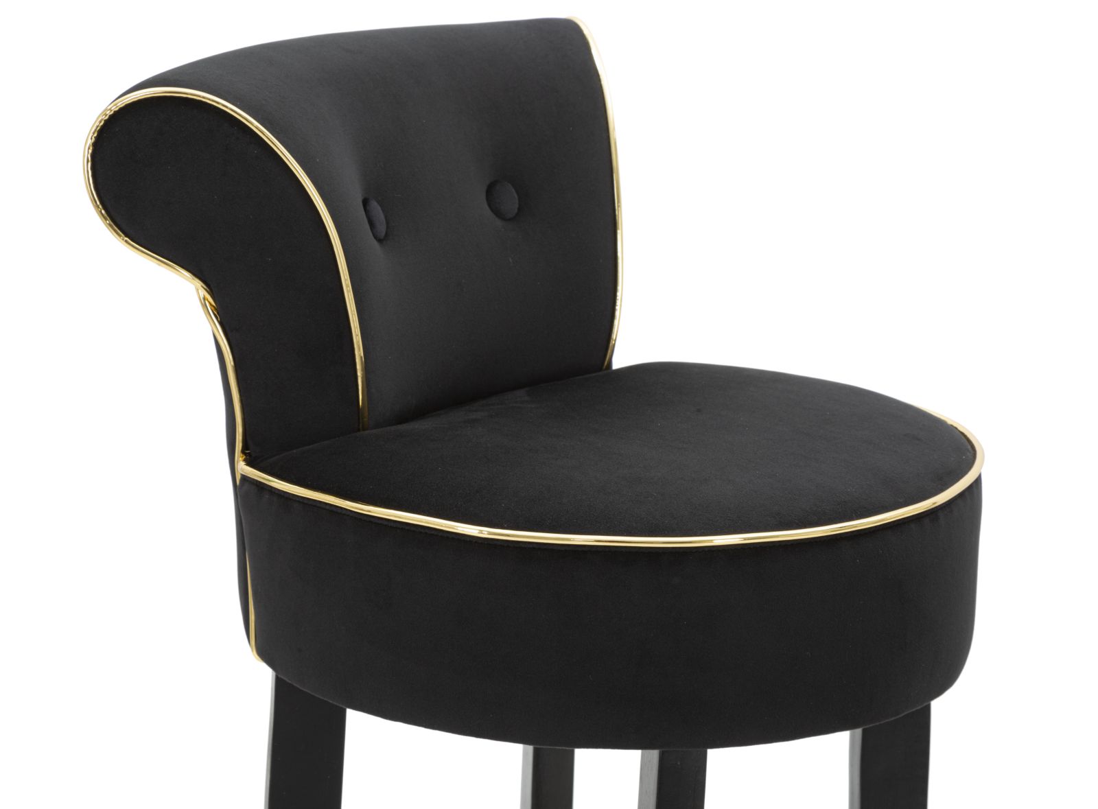 SGABELLO BAR LUXY NERO CM 46X48X96 stile GLAM - immagine 5