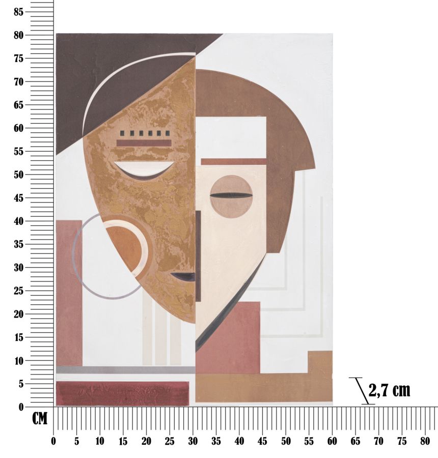 DIPINTO SU TELA ETHNIC FACE CM 60X2,7X80 stile BOHO CHIC - immagine 7