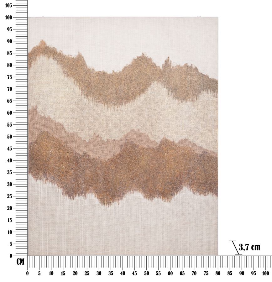DIPINTO SU TELA BROWNY CM 80X3,7X100 stile BOHO CHIC - immagine 7