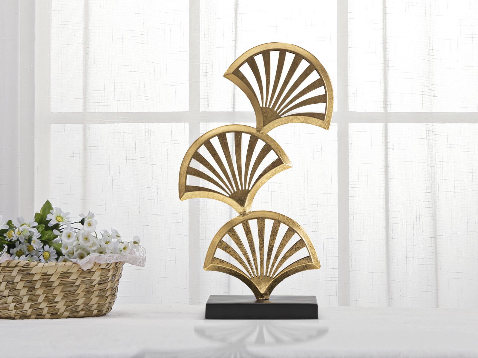 SCULTURA FOGLIA TRIPLY CM 23,5X10X44 stile GLAM - immagine 6